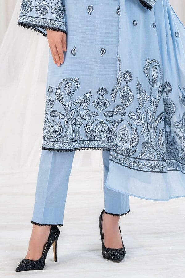 3 Piece Unstitched Jacquard Suit - Image 4