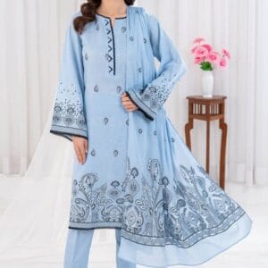 3 Piece Unstitched Jacquard Suit