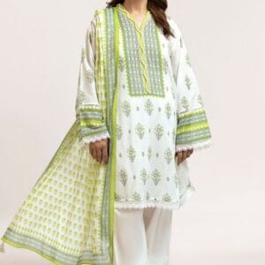 3 Piece Unstitched Printed Lawn Suit