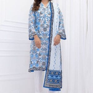 3 Piece Unstitched Printed Lawn Suit
