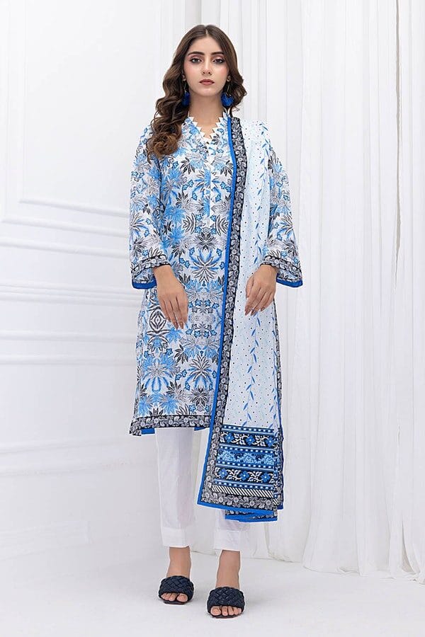 3 Piece Unstitched Printed Lawn Suit