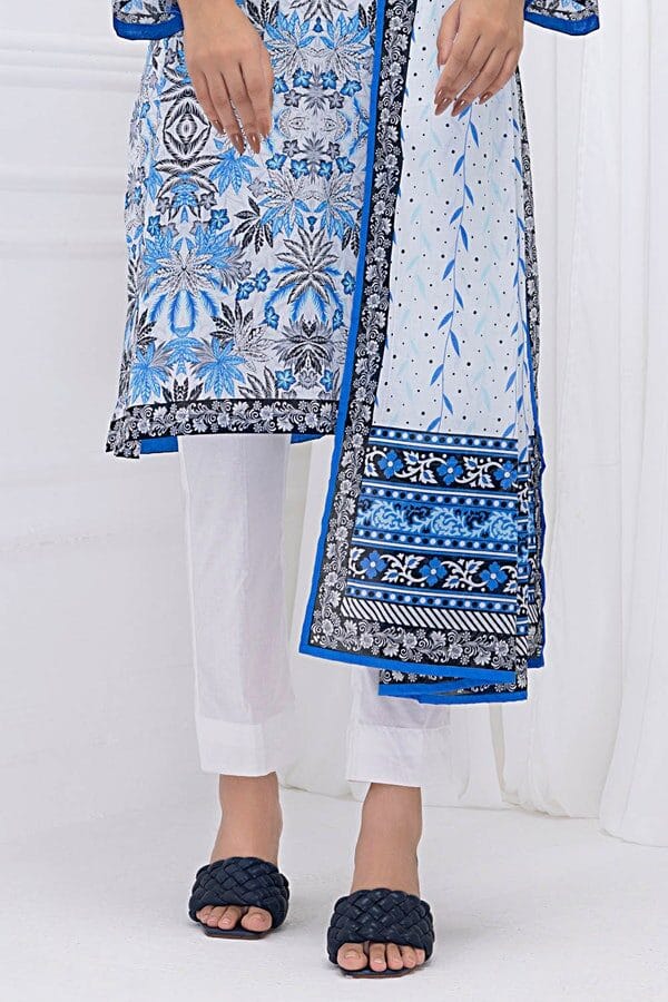 3 Piece Unstitched Printed Lawn Suit - Image 7