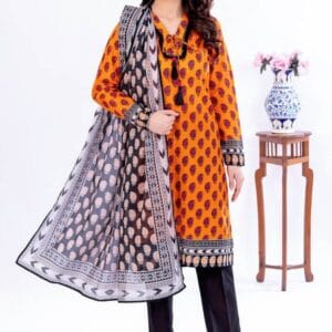 3 Piece Unstitched Printed Lawn Suit