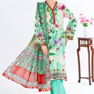 3 Piece Unstitched Printed Lawn Suit