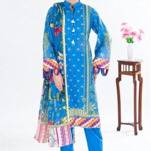 3 Piece Unstitched Printed Lawn Suit