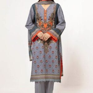 3 Piece Unstitched Printed Lawn Suit