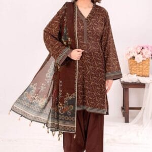 3 Piece Unstitched Printed Lawn Suit