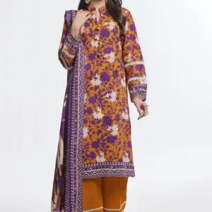 3 Piece Unstitched Printed Lawn Suit