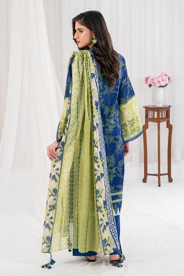 3 Piece Unstitched Printed Lawn Suit - Image 5