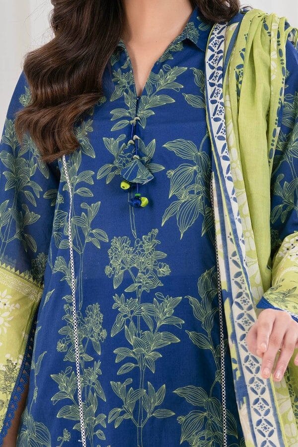 3 Piece Unstitched Printed Lawn Suit - Image 2