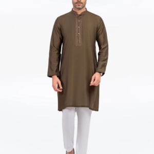 Men's Olive Green Kurta