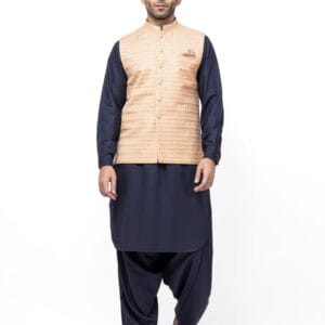 Men's Light Peach Waist Coat