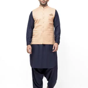 Men's Light Peach Waist Coat