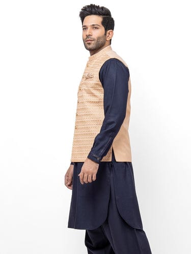 Men's Light Peach Waist Coat