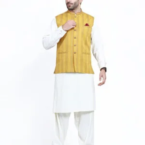 Men's Mustard Waist Coat Ceremonial