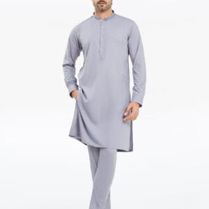 Men's Silver Grey Kurta Pajama