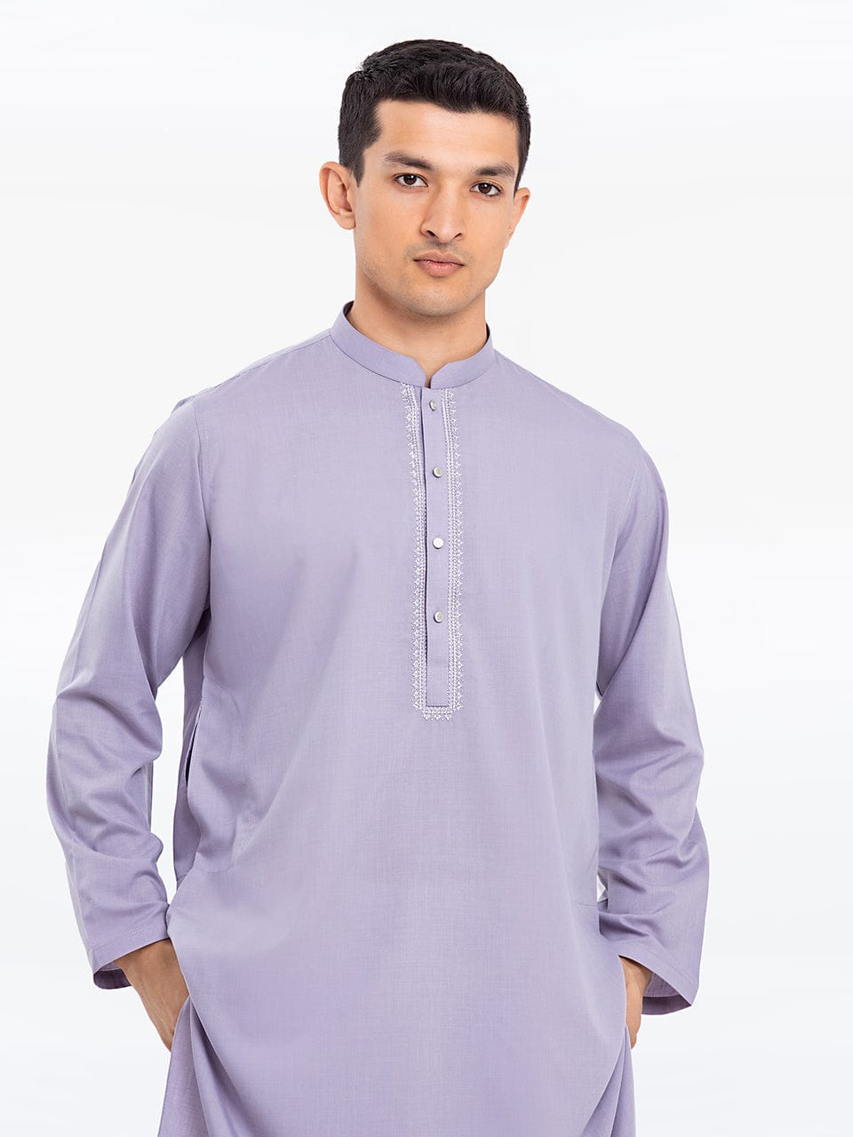 Men's Light Purple Kurta - Image 2
