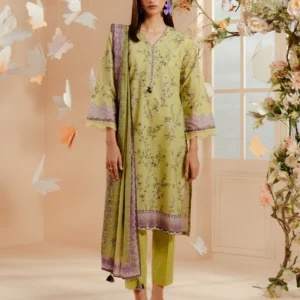 Pret 3Pc Printed Cambric Suit