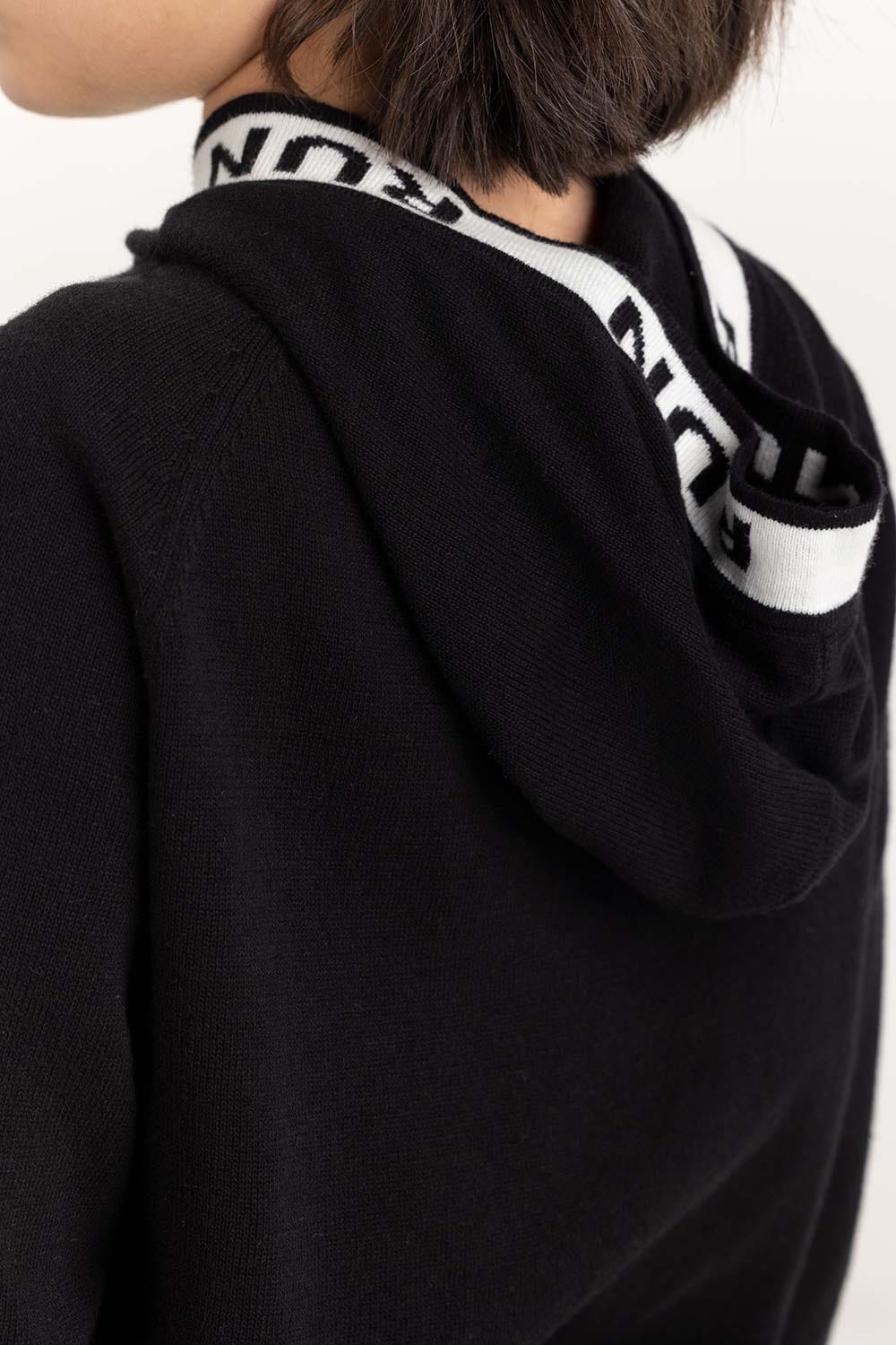 Junior Boys Black Knit Sweater