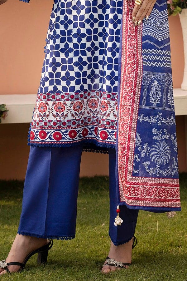 3 Piece Unstitched Printed Lawn Suit - Image 6