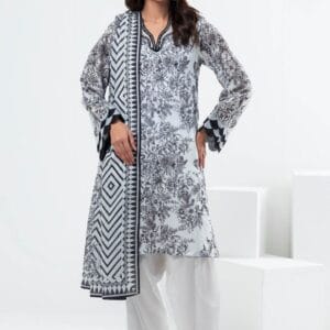 3 Piece Unstitched Printed Lawn Suit