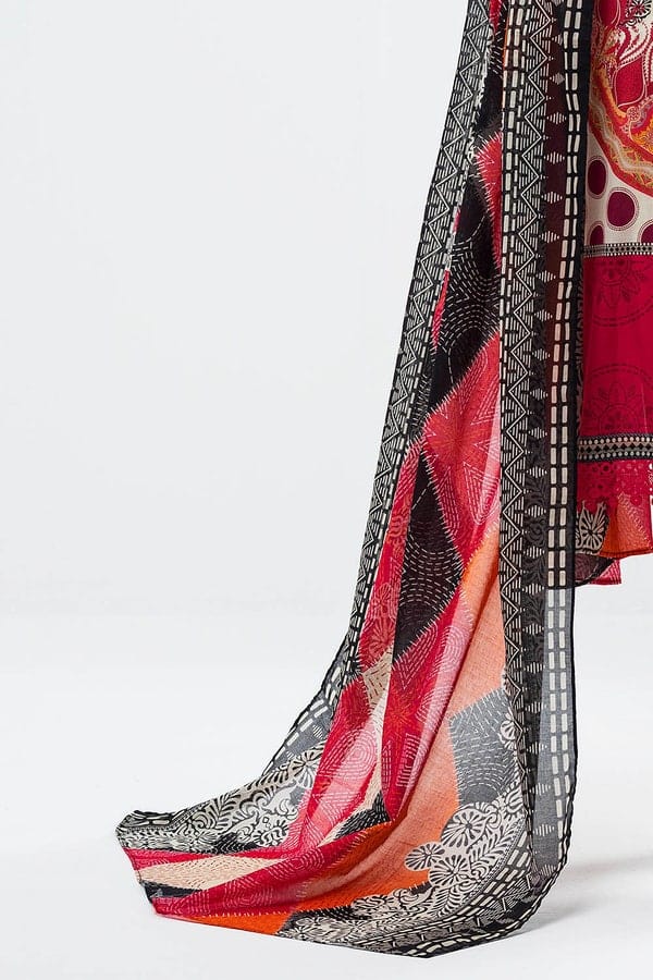 3 Piece Unstitched Printed Lawn Suit - Image 6