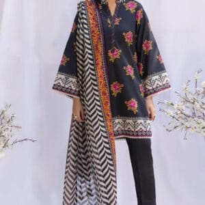 3 Piece Unstitched Printed Lawn Suit
