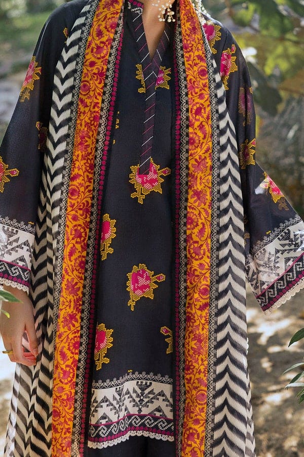 3 Piece Unstitched Printed Lawn Suit - Image 2