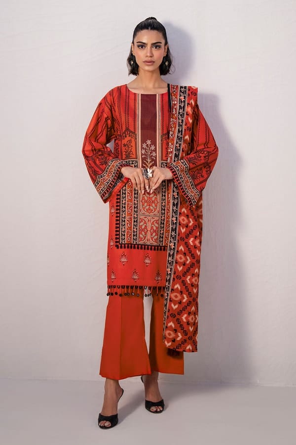 3 Piece Unstitched Printed Lawn Suit