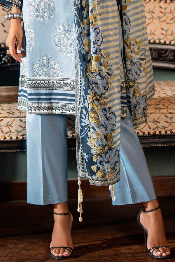 3 Piece Unstitched Printed Lawn Suit - Image 6