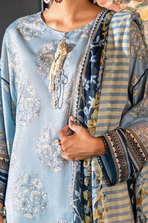 3 Piece Unstitched Printed Lawn Suit - Image 2