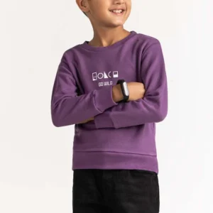 Purple Printed Sweatshirt