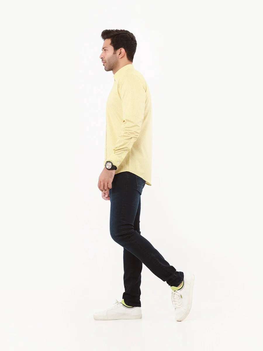 Yellow Fit Button Down Shirt - Image 3