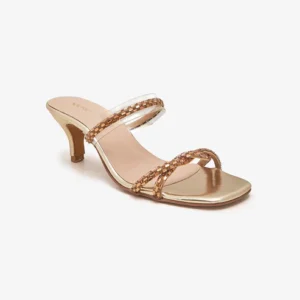 Women Sparkly Heel - Golden