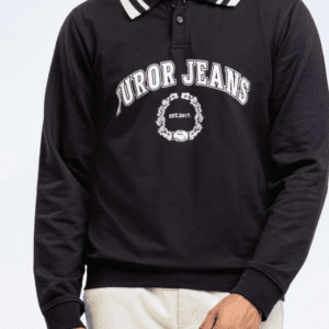 Polo Collar Sweatshirt