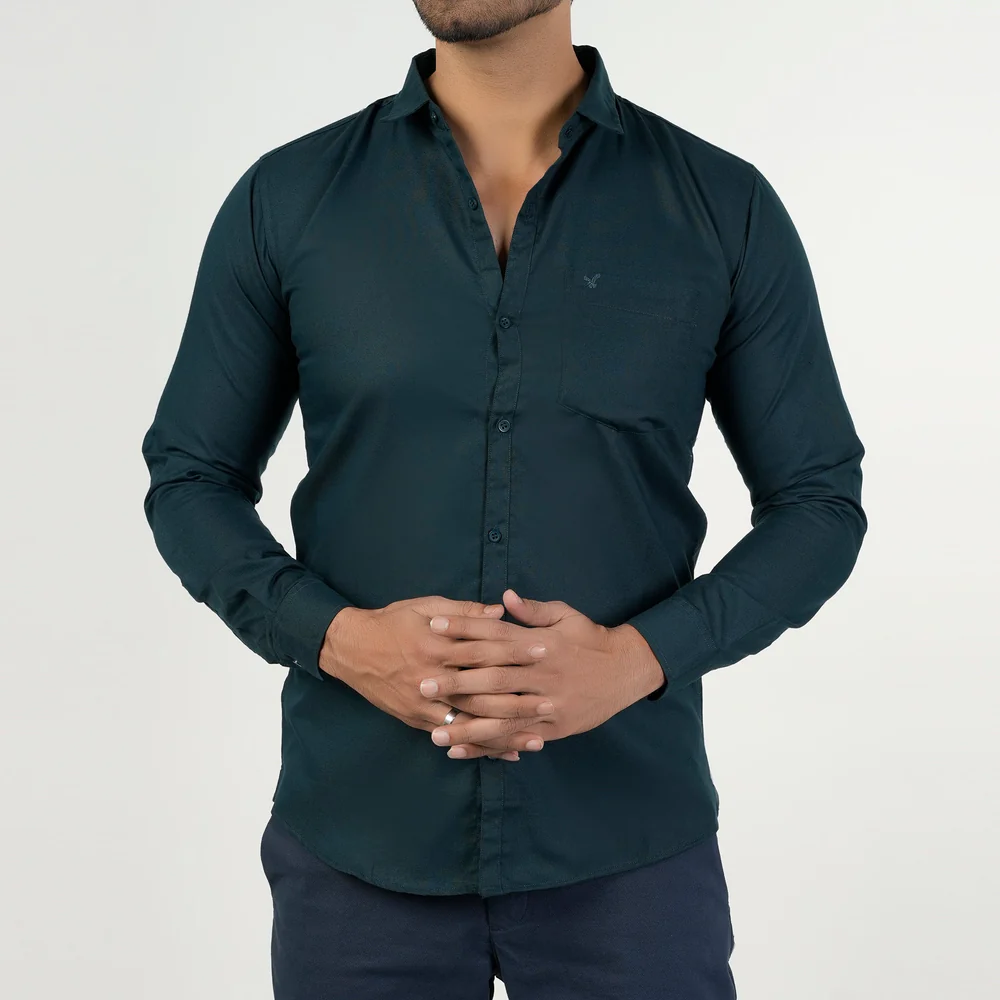 Teal Men's Casual Shirt - Image 3