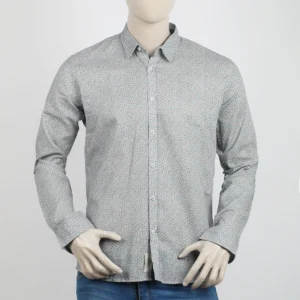 Men's Light Grey Casual Shirt – Stylish & Comfortable