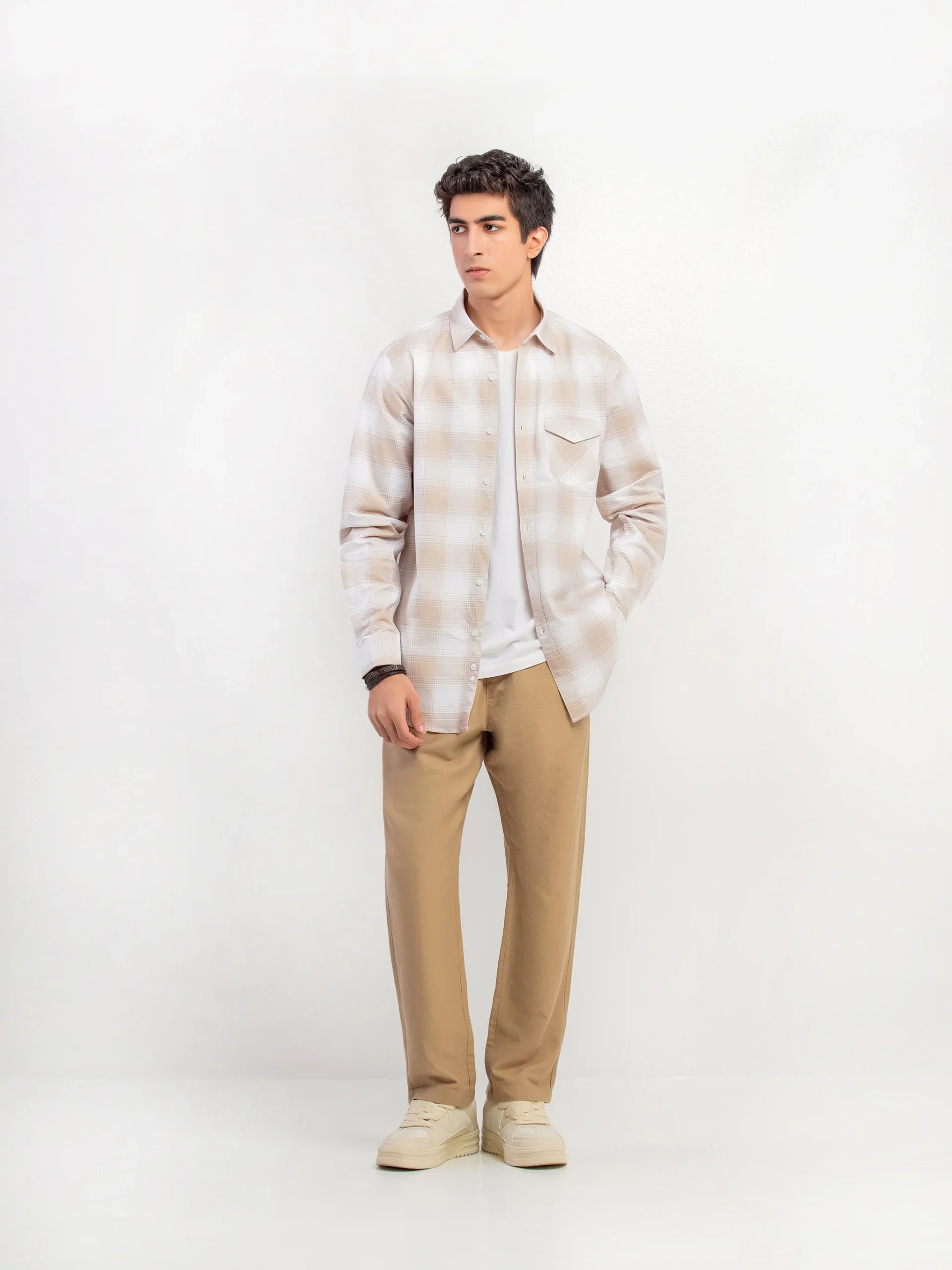 Fittted Checked Shirt For Men - Image 3