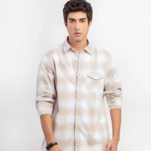 Fittted Checked Shirt For Men
