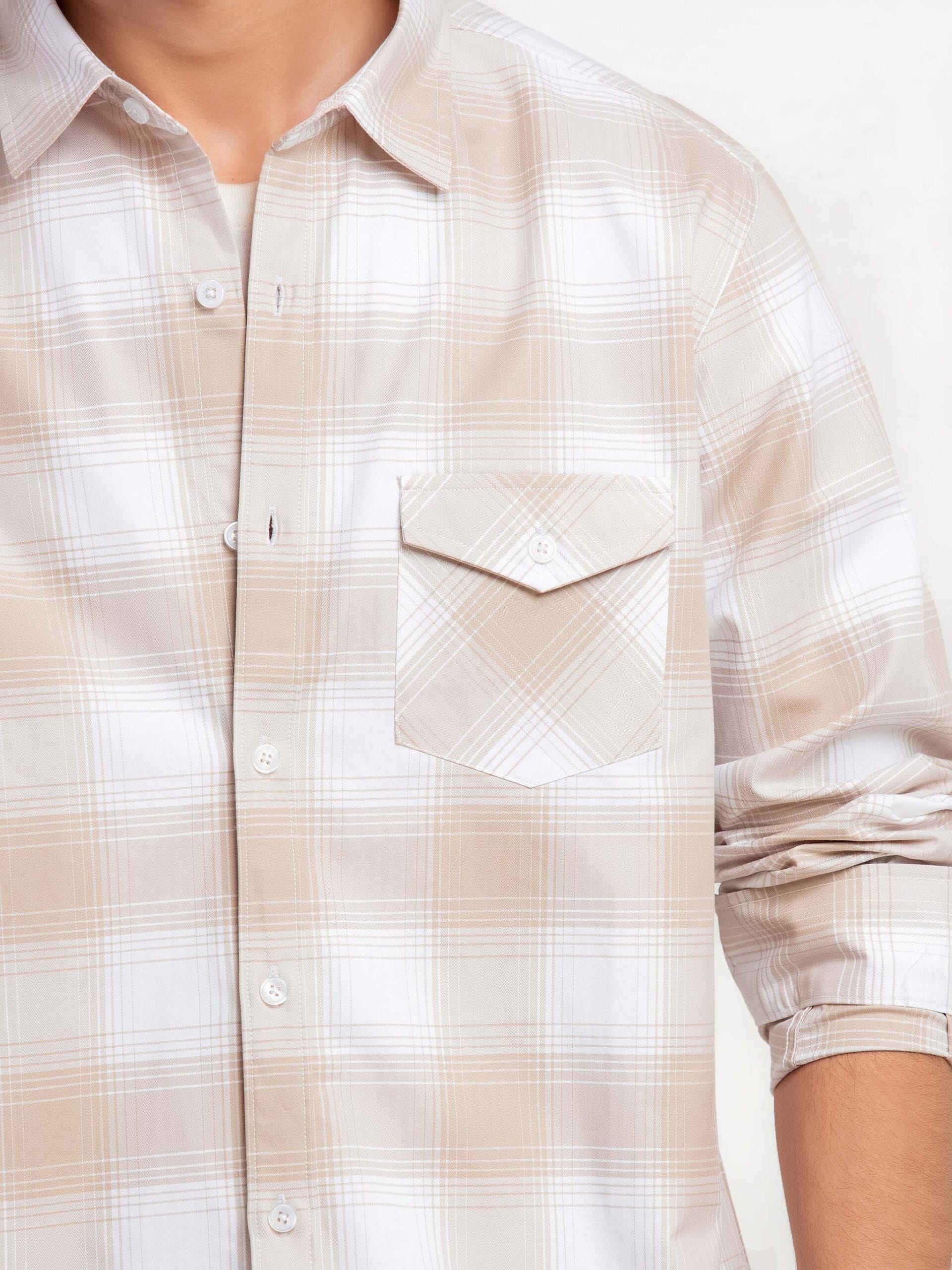 Fittted Checked Shirt For Men - Image 4