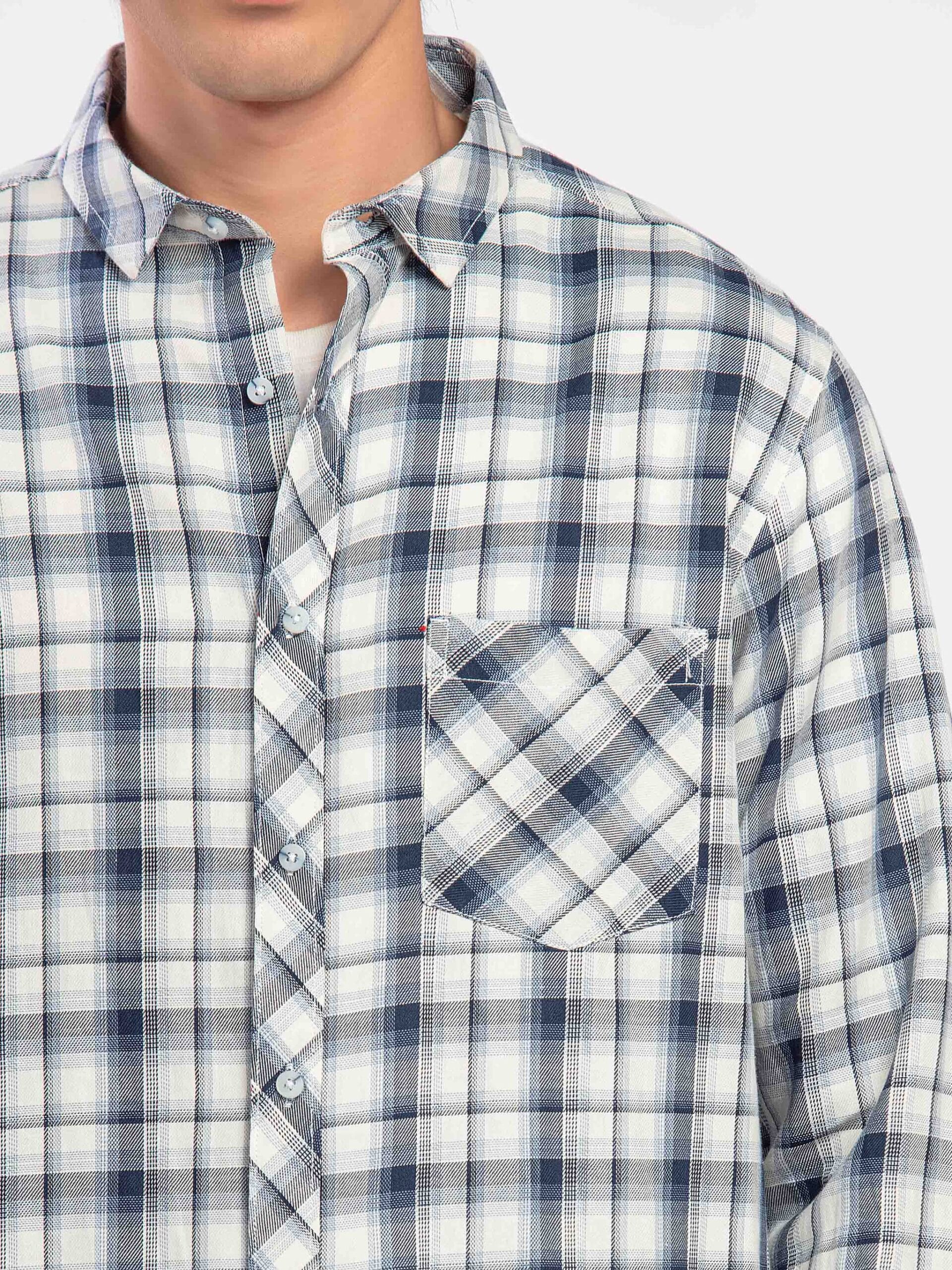 Regular Fit Checked Shirt For Men - Image 4