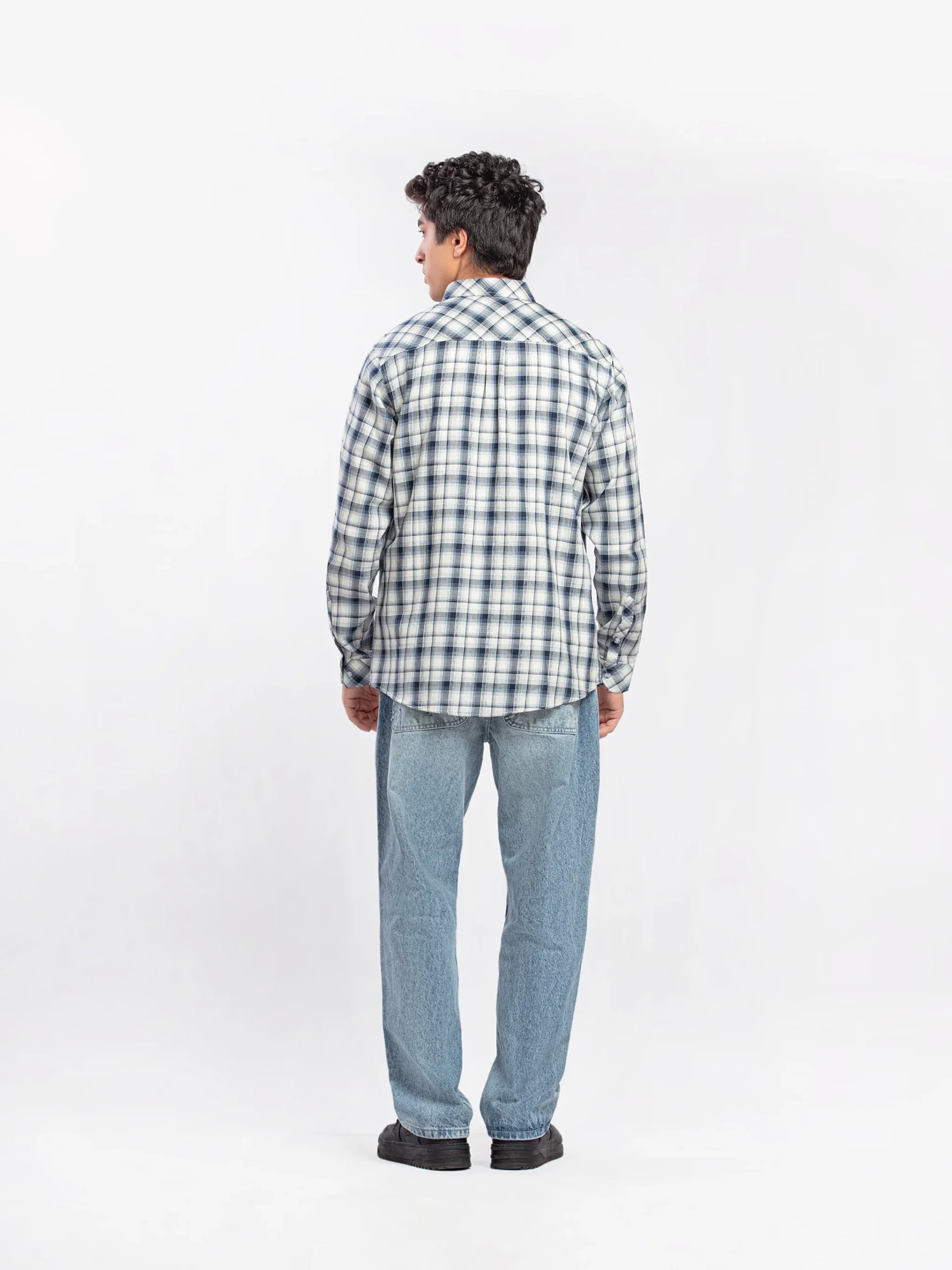 Regular Fit Checked Shirt For Men - Image 2