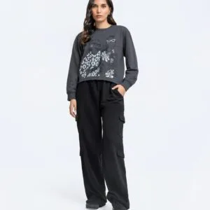 Grey Cropped Sweatshirt