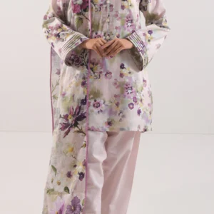 Unstitched 3 Piece Printed Cotton Khaddar - Light Green