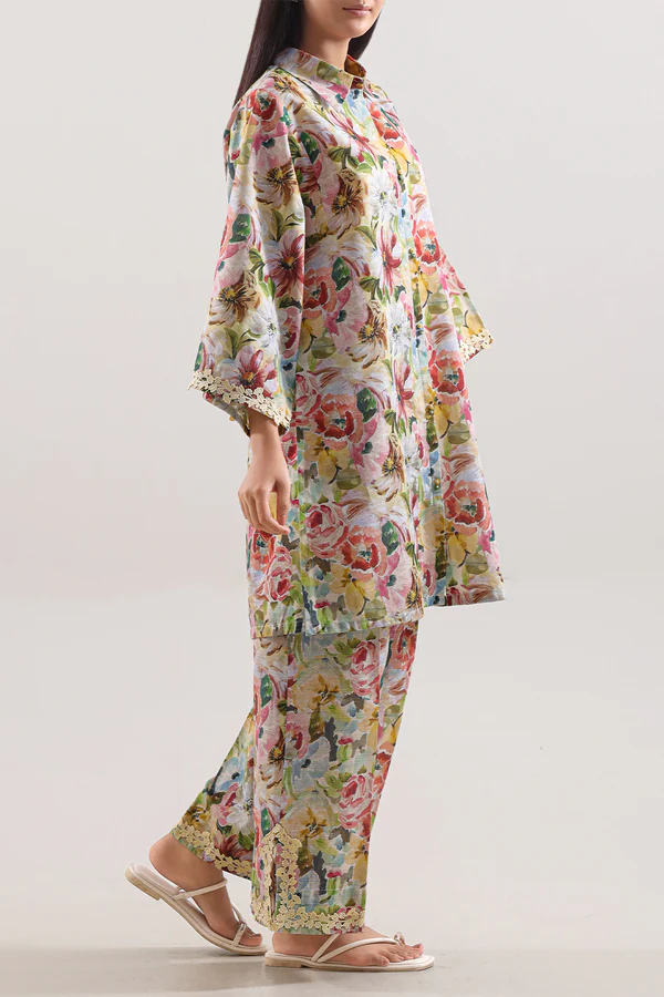 Unstitched Printed Khaddar 2 Piece - Multi