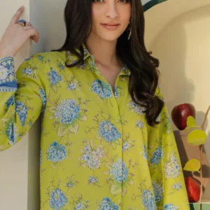 Unstitched 2 Piece Embroidered Cambric - Yellow