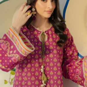 Unstitched 2 Piece Embroidered Cambric - Magenta