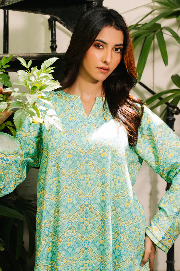 Unstitched 2 Piece Printed Viscose - Shirt & Shalwar