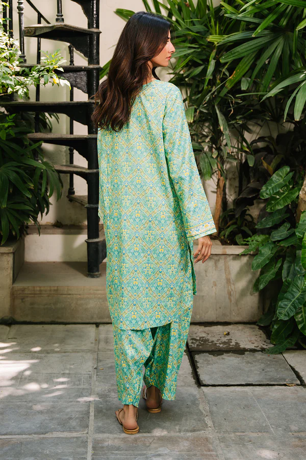 Unstitched 2 Piece Printed Viscose - Shirt & Shalwar