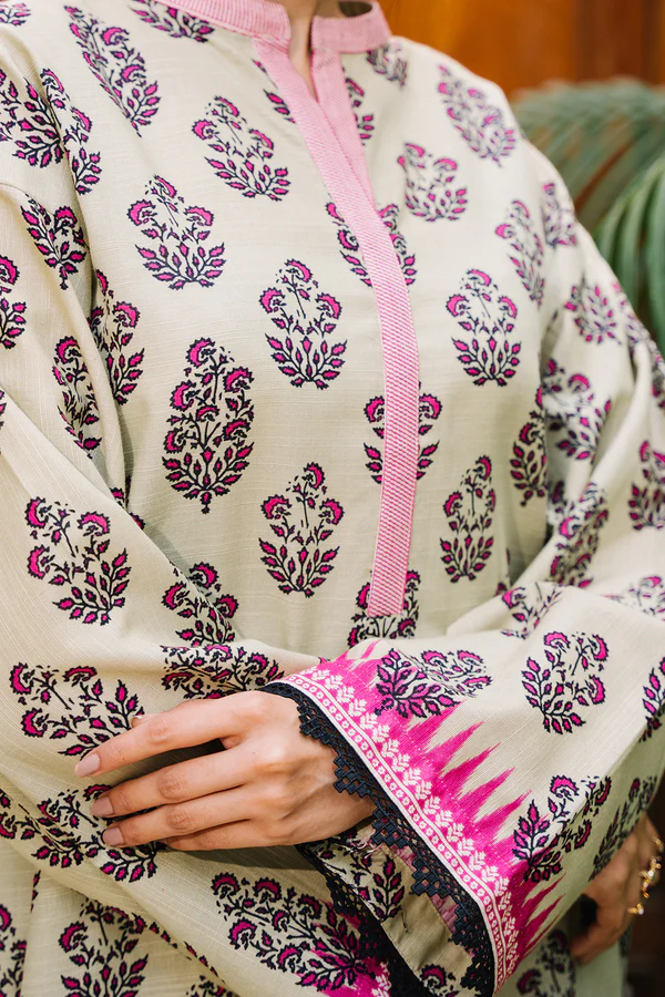 Unstitched 2 Piece Printed Khaddar - Shirt & Trouser